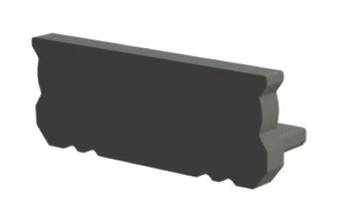 AL12-GLS1-AB-EC, czarna zaślepka GLS1 endcap black