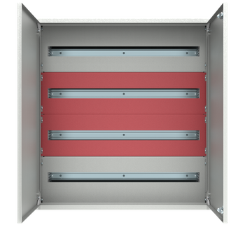 Zestaw rozdzielnica + maskownice + segmenty DIN i-Future w kolorze Grenton wysokość standard. szerokość standard. szara. E.MS-H20-W20-D20-7035-00