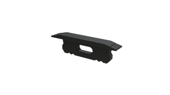 AL12-GLG1-AB-EC-O, czarna zaślepka z otworem GLG1 endcap black with hole