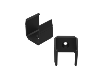 AL12-GLS3-AB-MB, Uchwyt czarny do profili GLS3 black clips
