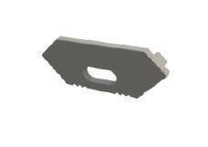 AL12-GLC1-AS-EC-O, szara zaślepka z otworem GLC1 endcap grey with hole