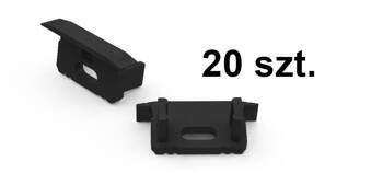 AL12-GLG2-AB-EC-SET10, komplet zaślepek czarnych do 10 profili GLG2 endcap set for 10 profiles