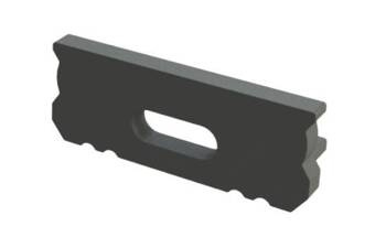 AL12-GLS1-AB-EC-O, czarna zaślepka z otworem GLS1 endcap black with hole