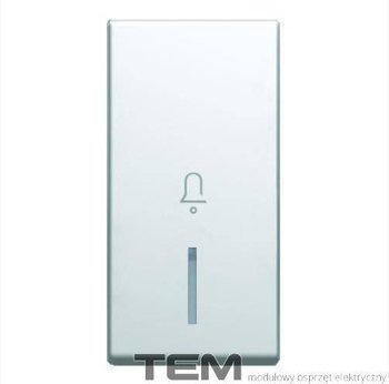 KLAWISZ 1M BIAŁY-POŁYSK PODŚWIETLANY + DRUK 01, TM11PWIN01