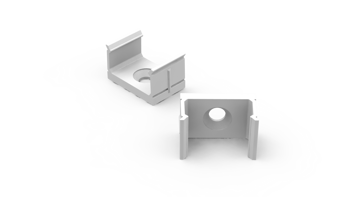AL12-GLS1-LW-MB, Uchwyt biały do profili GLS1 white clips