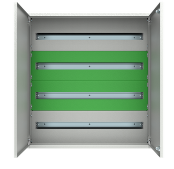 Zestaw rozdzielnica + maskownice + segmenty DIN i-Future w kolorze Loxone wysokość standard. szerokość standard. szara. E.MS-H20-W20-D20-7035-00