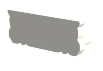 AL12-GLS1-LW-EC, biała zaślepka GLS1 endcap white