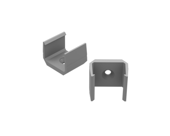 AL12-GLS2-AS-MB, Uchwyt szary do profili GLS2 grey clips