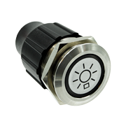 Okrągły przycisk podświetlany na biało do serii DoorBird D21x