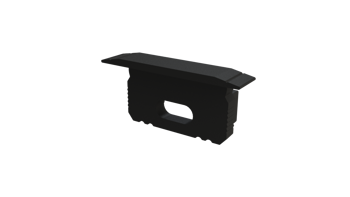 AL12-GLG2-AB-EC-O, czarna zaślepka z otworem GLG2 endcap black with hole