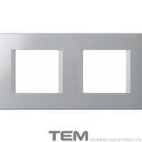 RAMKA OZDOBNA SERII LINE 2X2M SREBRNY-MAT OL24ES