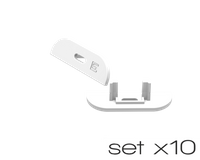 AL12-GLS4-LW-EC-SET10, komplet zaślepek bialych do 10 profili GLS4 endcap set for 10 white profiles