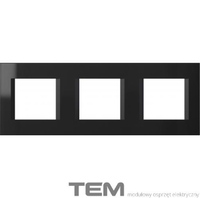 RAMKA OZDOBNA SERII LINE 3x2M CZARNY-POŁYSK OL26NB