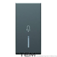 KLAWISZ 1M CZARNY-MAT PODŚWIETLANY + DRUK 01, TM11SBIN01