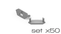 AL12-GLC2-AS-EC-SET50, komplet zaślepek szarych do 50 profili GLC2 endcap set for 50 grey profiles