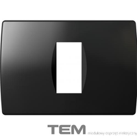 RAMKA OZDOBNA SERII SOFT 1/3M CZARNY-POŁYSK OS13NB