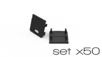 AL12-GLS3-AB-EC-SET50, komplet zaślepek czarnych do 50 profili GLS3 endcap set for 50 profiles