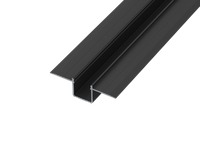 AL12-GLG5-LB-1000, Architektoniczny podtynkowy profil ALU czarny lakier 12,5x16mm 1000mm DRYWALL black lacquer