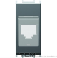 ADAPTER KS Z KLAPKĄ PRZECIWPYŁOWĄ 1M CZARNY-MAT KM38SB