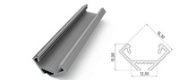 AL12-GLC2-AS-1000, Narożny profil ALU anoda srebrny 1000mm CORNER anoda silver