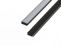 AL12-GLS1-AB-3000, Nawierzchniowy profil ALU anoda czarny 6x16mm 3030mm SURFACE anoda black