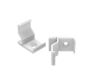 Al12-GLC1-LW-MB, Uchwyt biały do profili GLC1 white clips