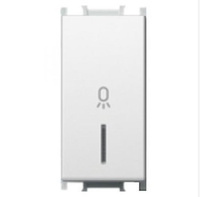 PRZYCISK JEDNOBIEGUNOWY16A 250V~ 1M PODŚWIETLANY BIAŁY-POŁYSK+DRUK02 SM11PWIN02